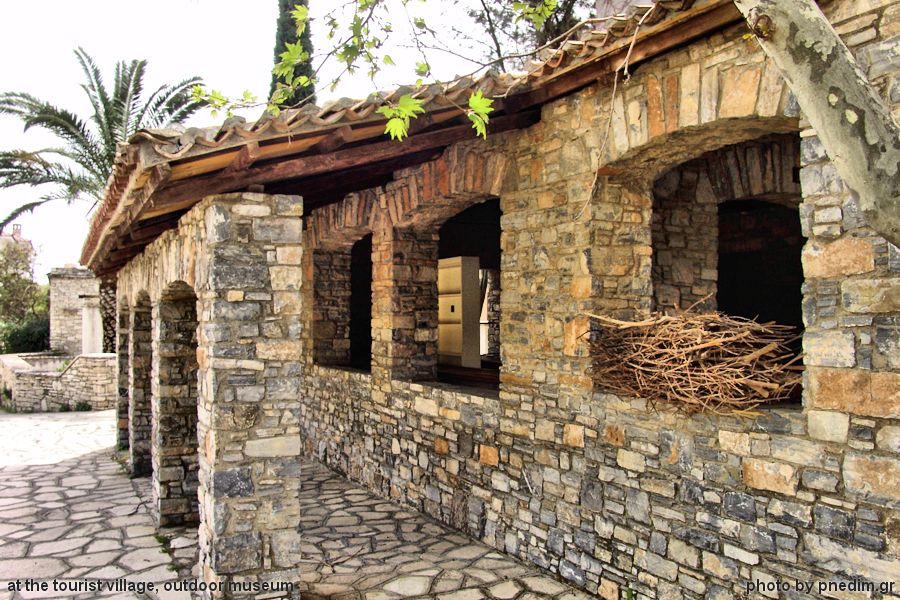 Traditional stone architecture in the outdoor museum village